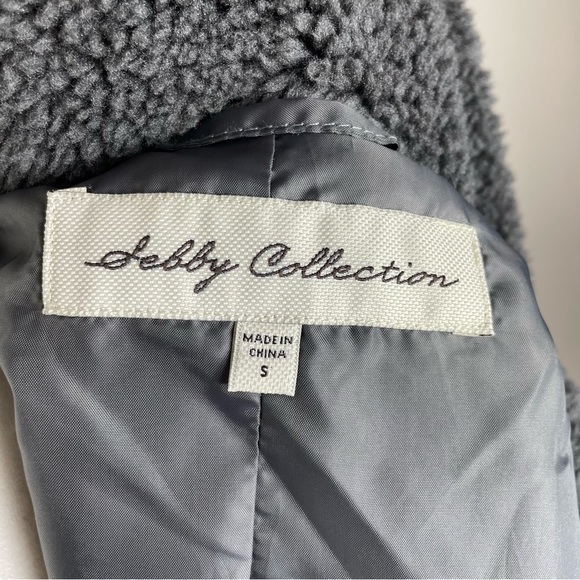 Sebby Collection Grey Teddy Sherpa Fleece NWT. SZ:S. - Picture 9 of 15